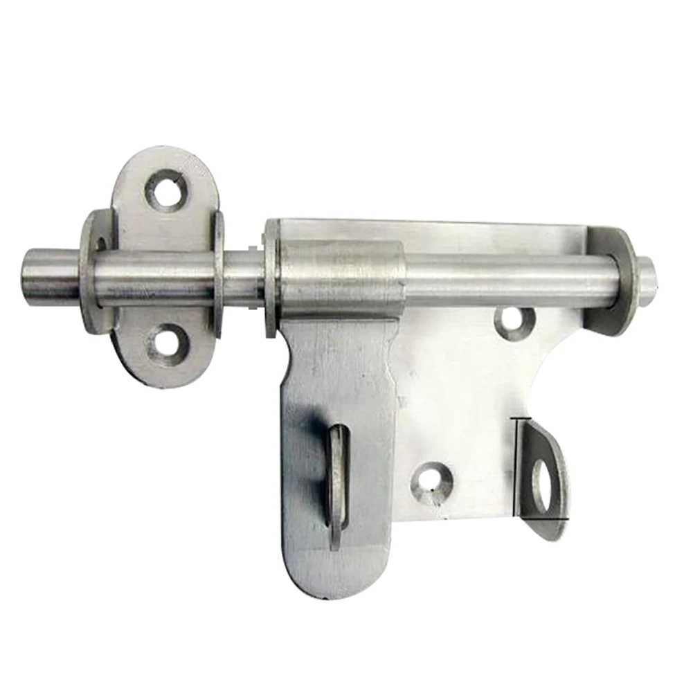 Gate Trumpet Slide Bolt Hardware Staple Safety Anti-theft Home Hasp Stainless Steel Door Latch Lock Practical Durable