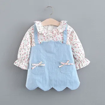

Floral Girls Dress Small Fresh Girls Clothes Korean Version Leisure The New Girls Children Dress Girls Clothing 2pcs 1-2-3-4-5 Y