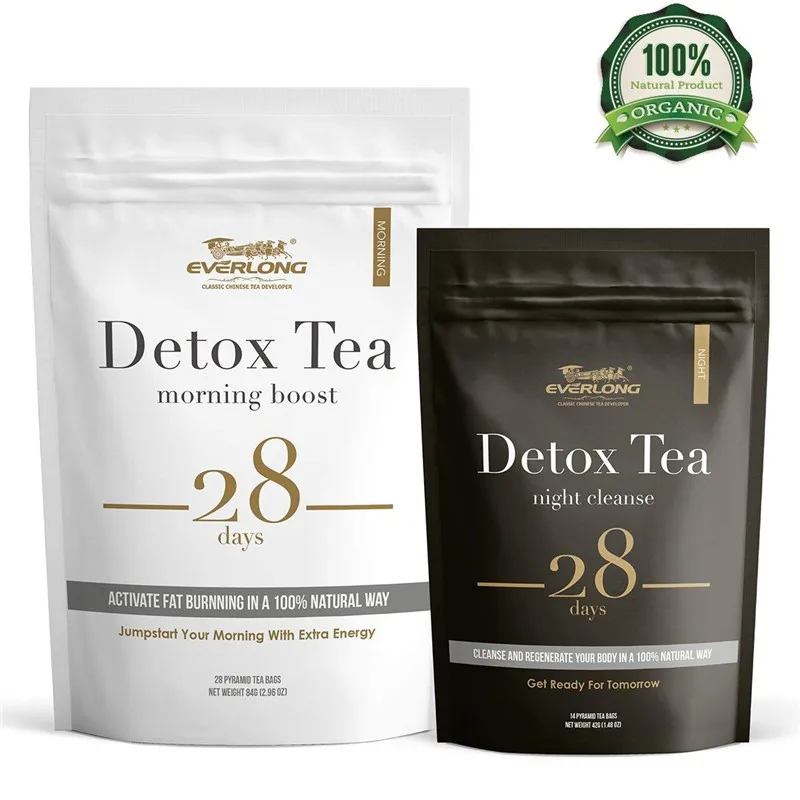 28 Days Evening& Morning Detox Tea Burning Fat Colon Cleanse Flat Belly Natural Balance Accelerated Weight Loss Products