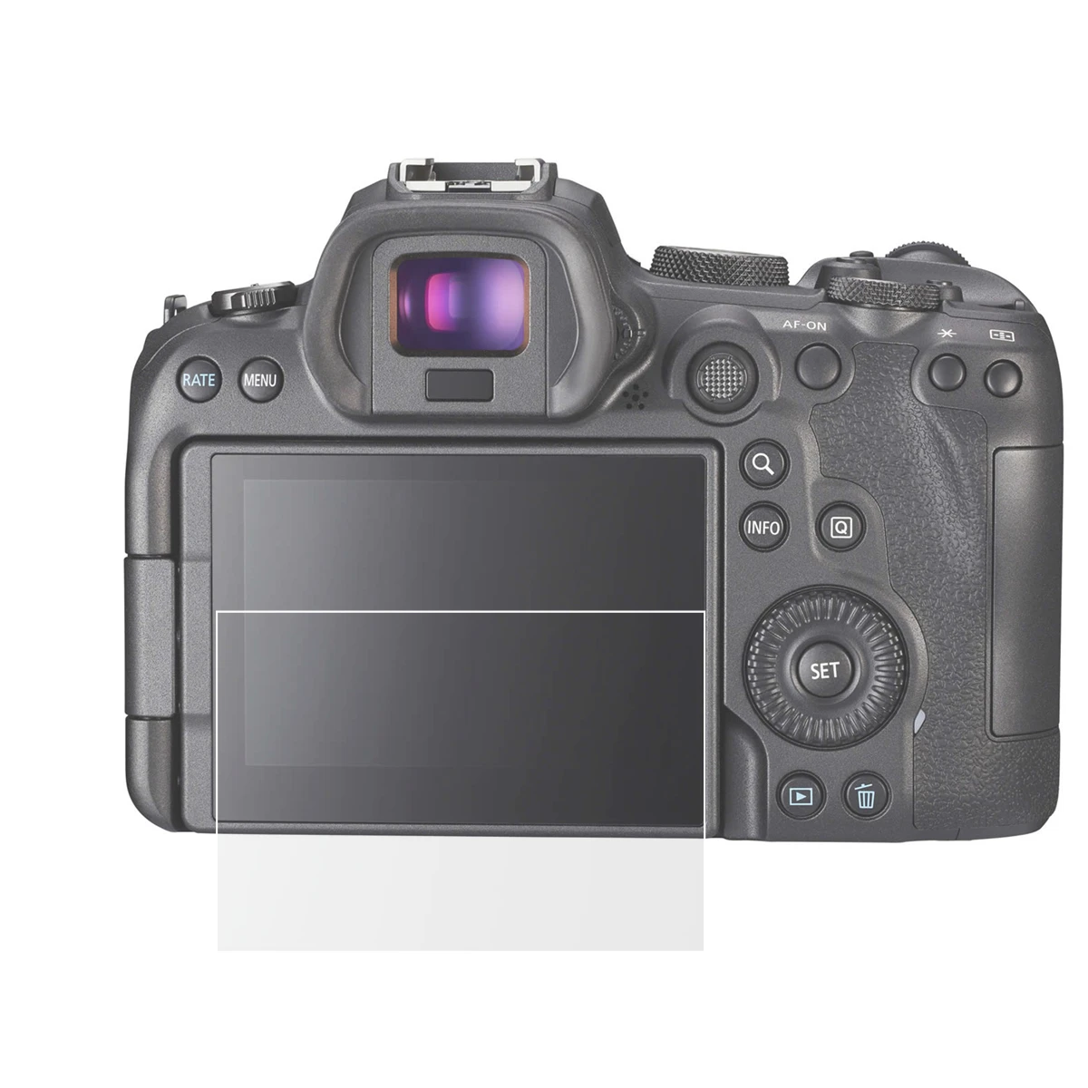 Funda protectora de pantalla LCD de vidrio templado autoadhesiva para cámara Canon EOS R6, sin espejo