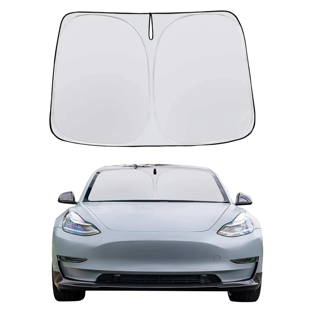 Car Windshield Sun Shade Covers Visors Auto Front Window Sunscreen Parasol Coche For Tesla Model 3 Y Sunshade Accessories New