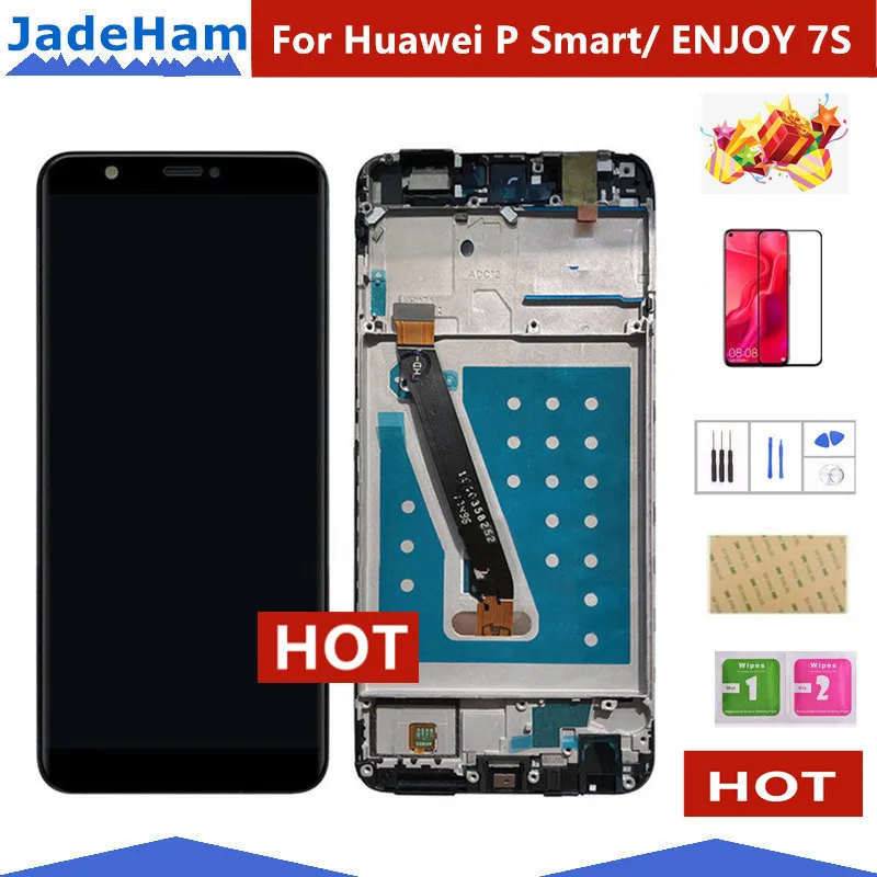 Ensemble écran tactile LCD avec châssis, pour Huawei P Smart LCD, FIG LX1  L21 L22 | Ecran-lcd.fr