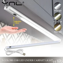 Hand Sweep Sensor Led Under Cabinet Light For Kitchen USB 5V 30cm 50cm Bedroom Night Light Wardrobe Bed Lamp Lighting