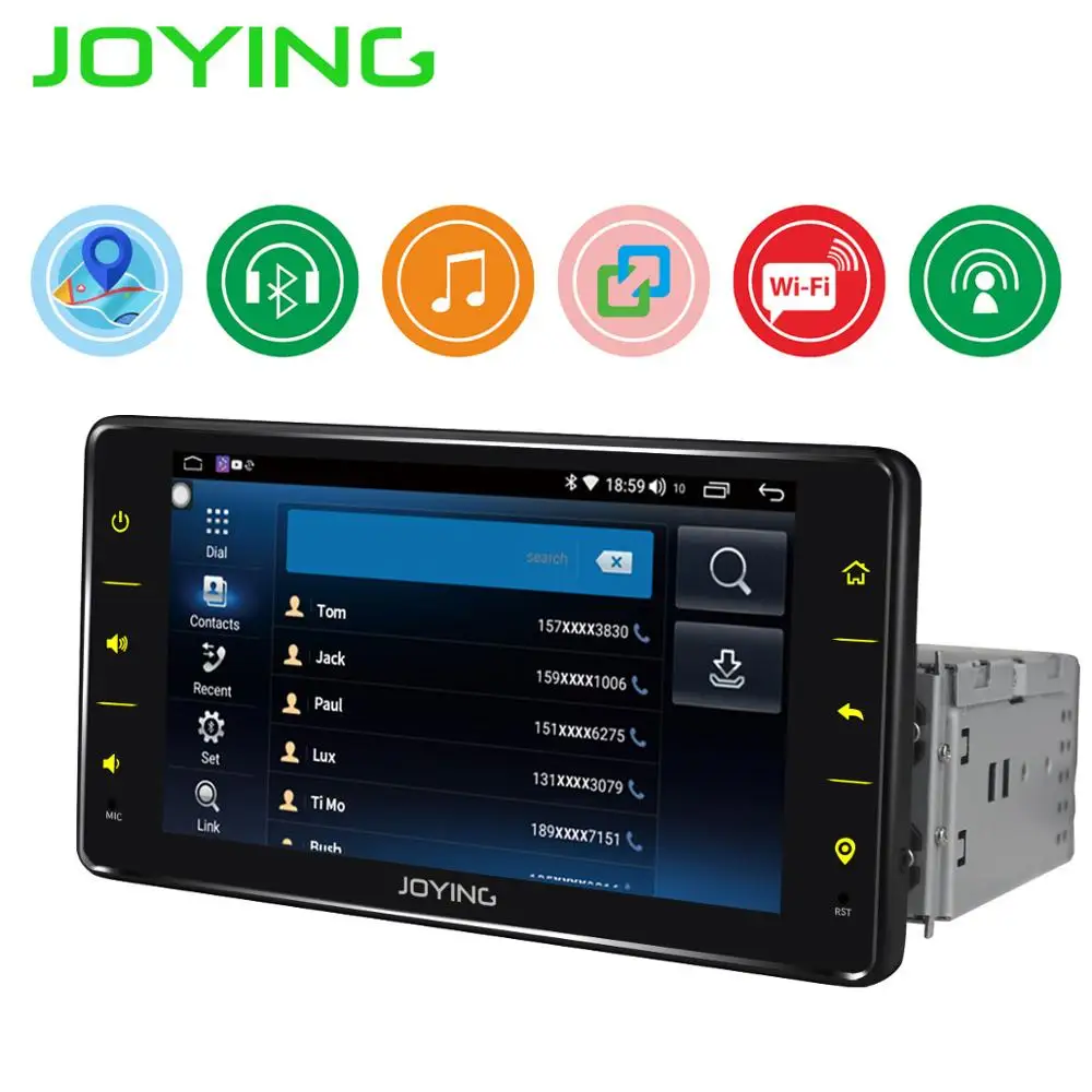 Дешево Автомобильный радио мультимедиа один 1 din Android 8,1 аудио плеер навигация font b gps b font универсальный Quar Core 6,2