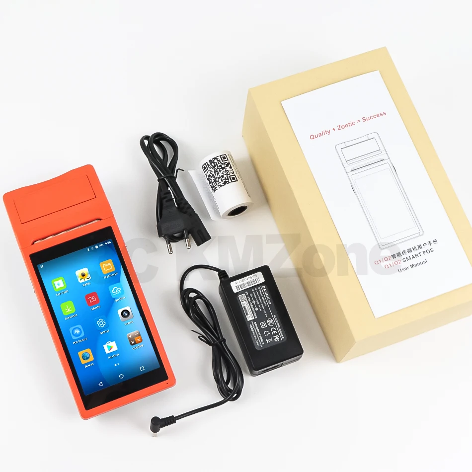 Bluetooth pos-терминал для Android Wifi беспроводной Встроенный термопринтер 58 мм сканер штрих-кодов КПК устройство GZPDA03