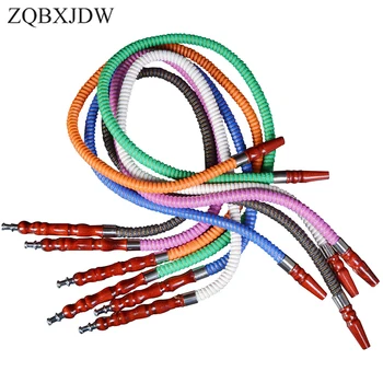 

New 1M synthetic leather hookah hose wooden mouth tip Boquilla Cachimba hookah pipe Chicas Shisha Narguile plumbing fittings
