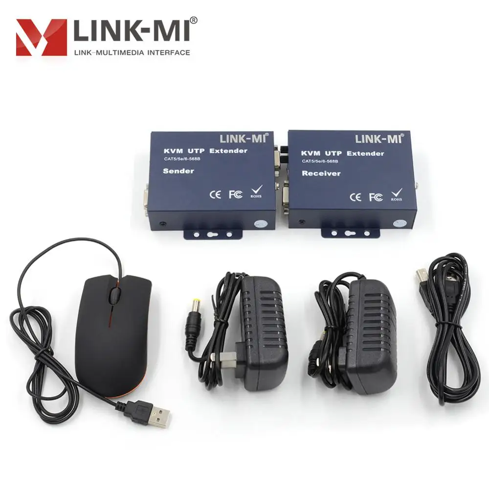 LINK MI K103TRU 300 м VGA USB KVM удлинитель по одной Cat5e/6 utp кабель для клавиатуры мыши и