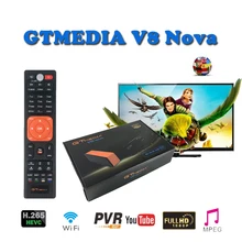 Gtmedia v8 nova Tv-Receiver for 1 year Cccam Cline Poland Portugal Satellite receiver HD 1080P H.265 freesat youtube DVB-S2