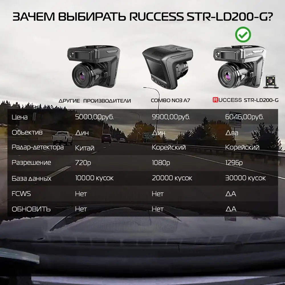 Новый Автомобильный видеорегистратор 3 в 1 с GPS автомобильная камера 1296P двойным