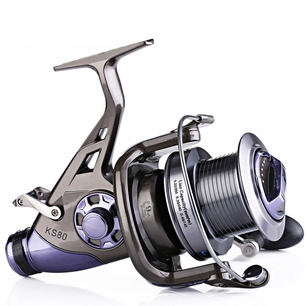 2020 Fishing Reel Strong All Metal Double Brake Max Drag 30kg Spinning Reel Carp 9+1BB
