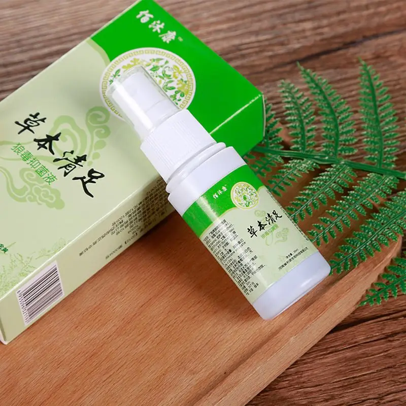 Herbal Foot Spray Antibacterial Deodorant Powder Anti Itch Sweat Feet Liquid