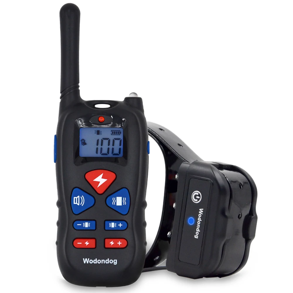 Pet Dog Electric Training Collar Rechargeable Waterproof Control Dog Collars Beep Vibration Shock Remote Pet Electric Collar