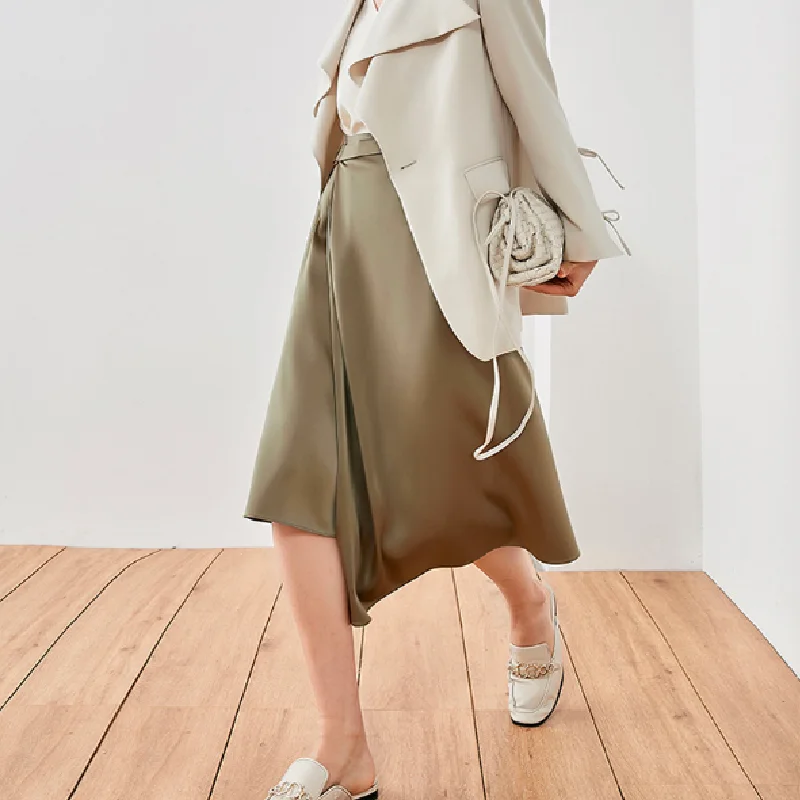Hchenli Brand 2020 Women Motea Green Skirts | Женская одежда