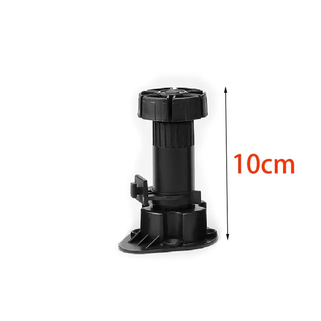2021 New 4pcs Adjustable Height Cupboard Foot Cabinet Leg，for furniture Kitchen Bathroom sofa legs furniture Replace feet A-black 10cm