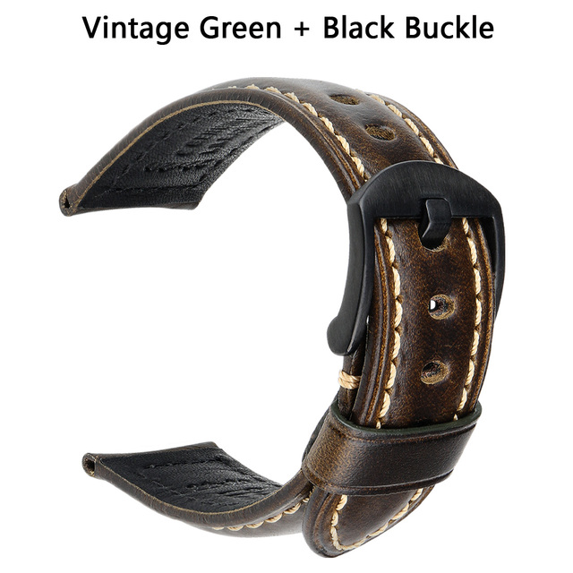 Oil Wax Genuine Leather Watch Band 20mm Watch Bracelet For Huawei Watch Watchbands For Samsung Galaxy Smartwatch Strap