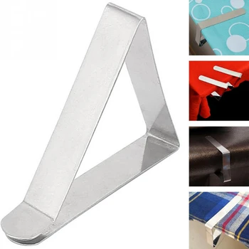 

6Pcs Stainless Steel Table Cover Cloth Clip Steel Tablecloth Clip Clamp Holder Wedding Wedding Decoration Party Supplies