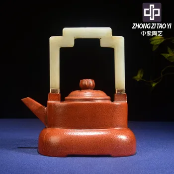 

In Purple Yixing The Qing Dynasty The Cultural Revolution Kettle Old Dark-red Enameled Pottery Teapot Taiwan Backflow Imitate