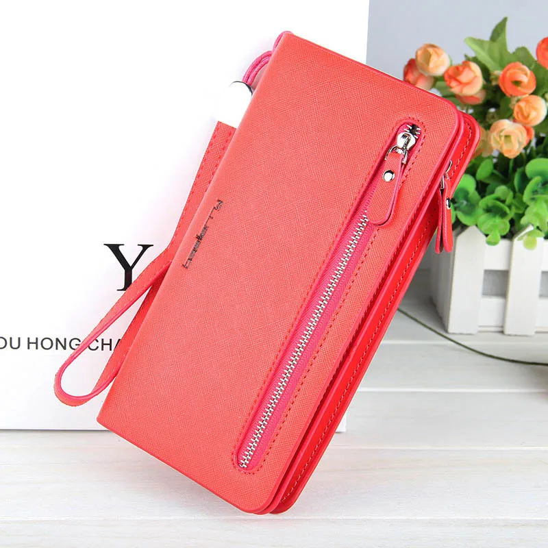 Red Модный кошелек, Женский кошелек для монет, женские кошельки, клатч, сумка для денег, держатель для карт, кожаный кошелек, женские длинные кошельки, WWS017-3 - Цвет: Red
