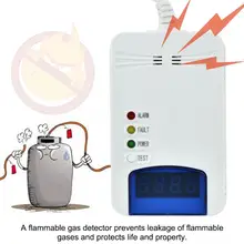 Детектор дыма, 100-240 В, цифровой дисплей, детектор, газовый датчик, настенный сигнал тревоги, US Plug, домашний умный детектор дыма