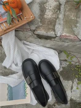 

2019 new one-legged square with ins small leather shoes female retro students wild Japanese British College wind single shoes