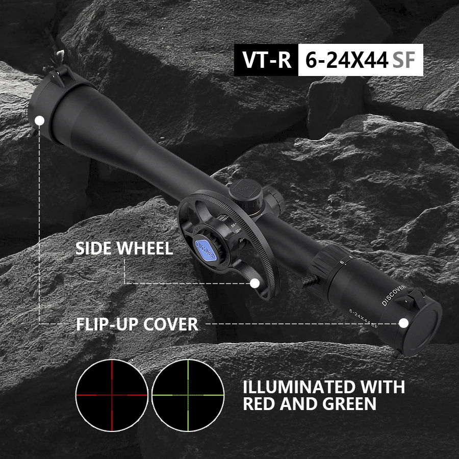 6 24 X44 Riflescope новое колесо Parallax Обнаружение VT R SF оружие вторая фокальная плоскость