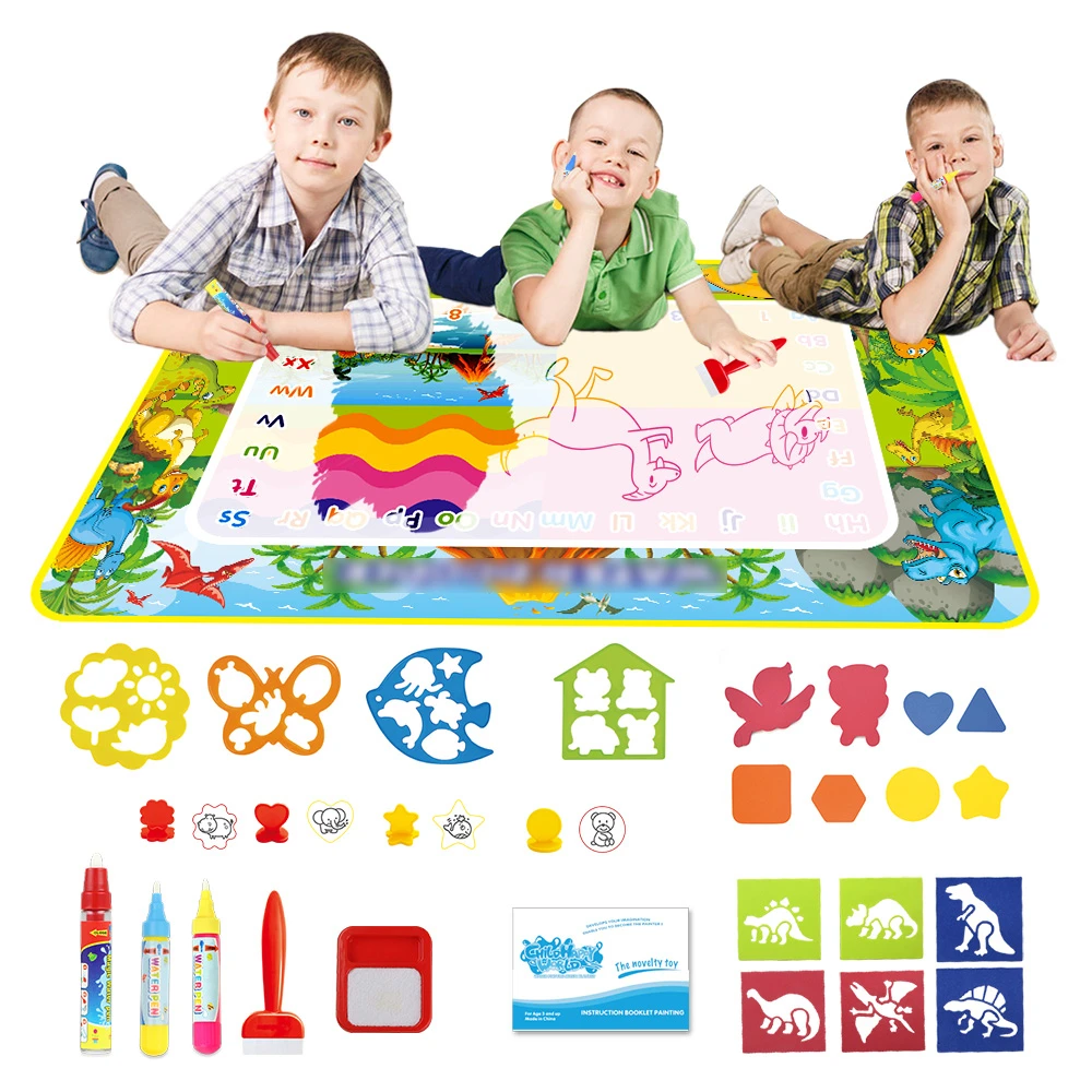 Dinosaure Theme Eau Dessin Tapis Stylos Timbre Enfants Peinture Planche Bebe Tapis De Jeu Doodle Tapis Tapis Jouet Educatif Cadeau D Anniversaire Aliexpress