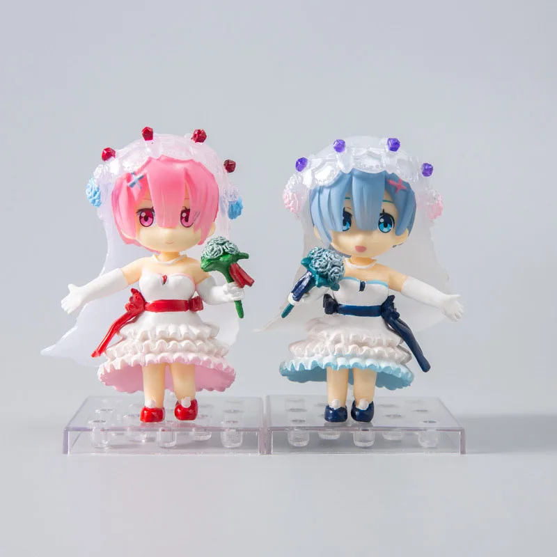 Аниме 1/10 Масштаб Окрашенные фигуры Re: Zero пусковая жизнь в другом мире 2 шт./компл.