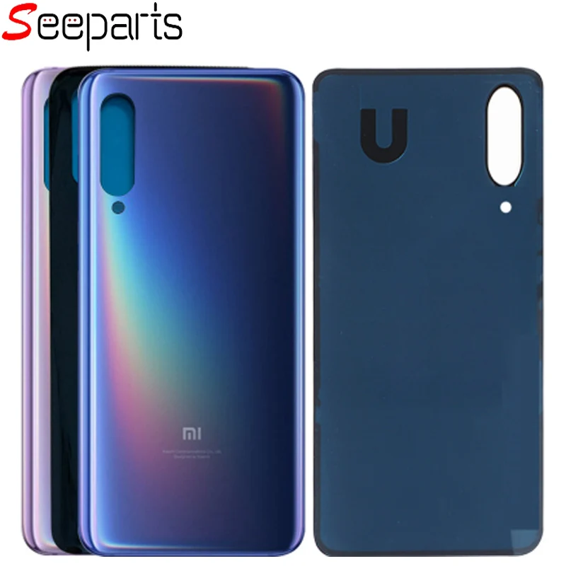 Крышка батарейного отсека для Xiaomi Mi 9 задняя крышка mi Задняя стеклянная панель