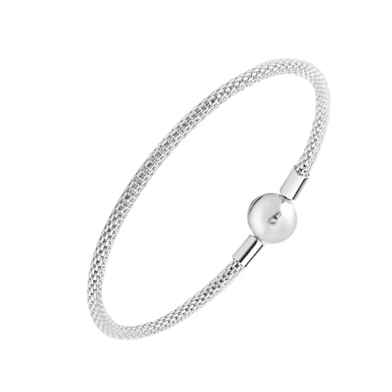 MOMENTS серебряный браслет с сеткой для Pandora 925 пробы серебряные ювелирные изделия браслеты для женщин ювелирные изделия браслет& браслет