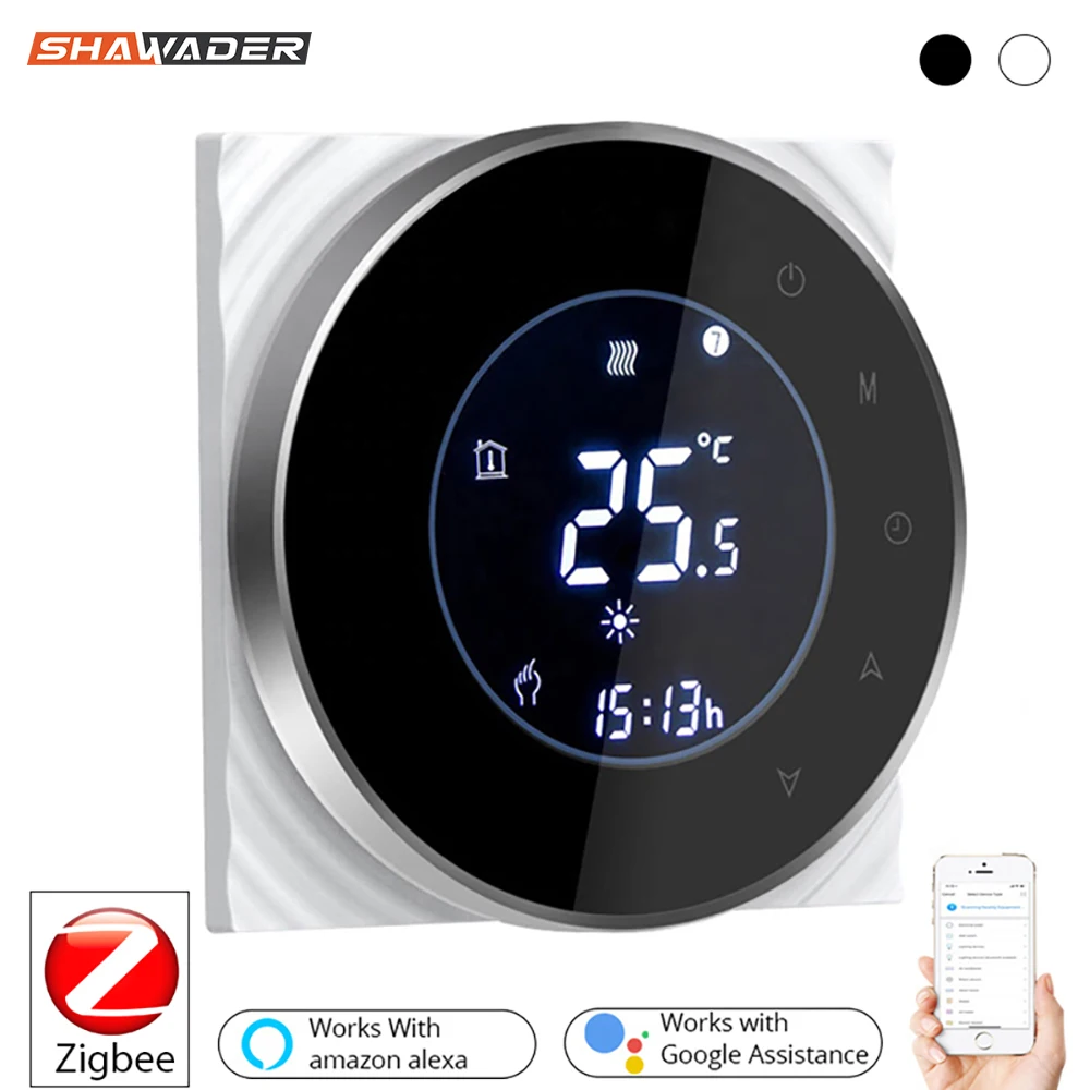 Умный термостат ZigBee контроллер температуры для воды/электрического подогрева пола/газового котла с Alexa Google