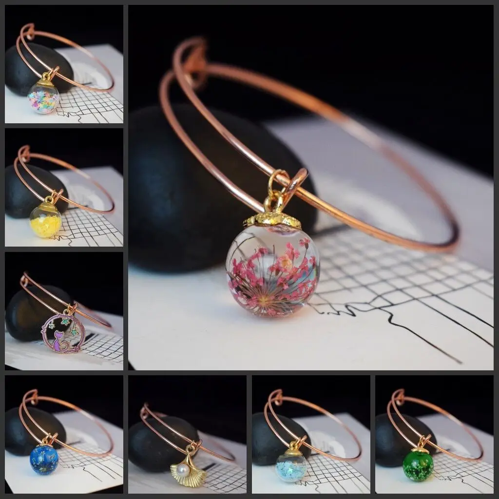 14mm Empty Glass wishing beads globe bubble mix cap set DIY Glass vial pendant necklace jewelry glass bottle dome cover charms 4