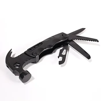 

Knife saw hammer screwdriver allen wrench corkscrew file 10 in 1 function lifesaving hammer outdoor tool hammer