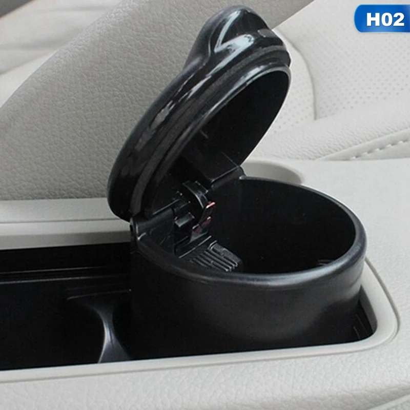 1PC Portable Auto Car Truck LED Cigarette Smoke car Ashtray Blue LED Light Smokeless Ashtray Cigarette Holder - Название цвета: Цвет: желтый