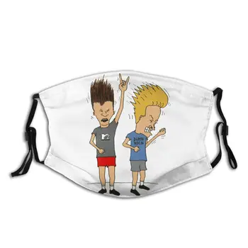 

Beavis Butthead Rock Men Women Non-Disposable Face Mask Anti Bacterial Dustproof Mask Respirator Mouth Muffle with Filters