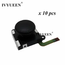 IVYUEEN-Thumb Sticks analógicos 3D para Nintendo Switch NS, módulo de Sensor Joy Con, potenciómetro, Joystick de repuesto, tapa de empuñaduras, 10 Uds.