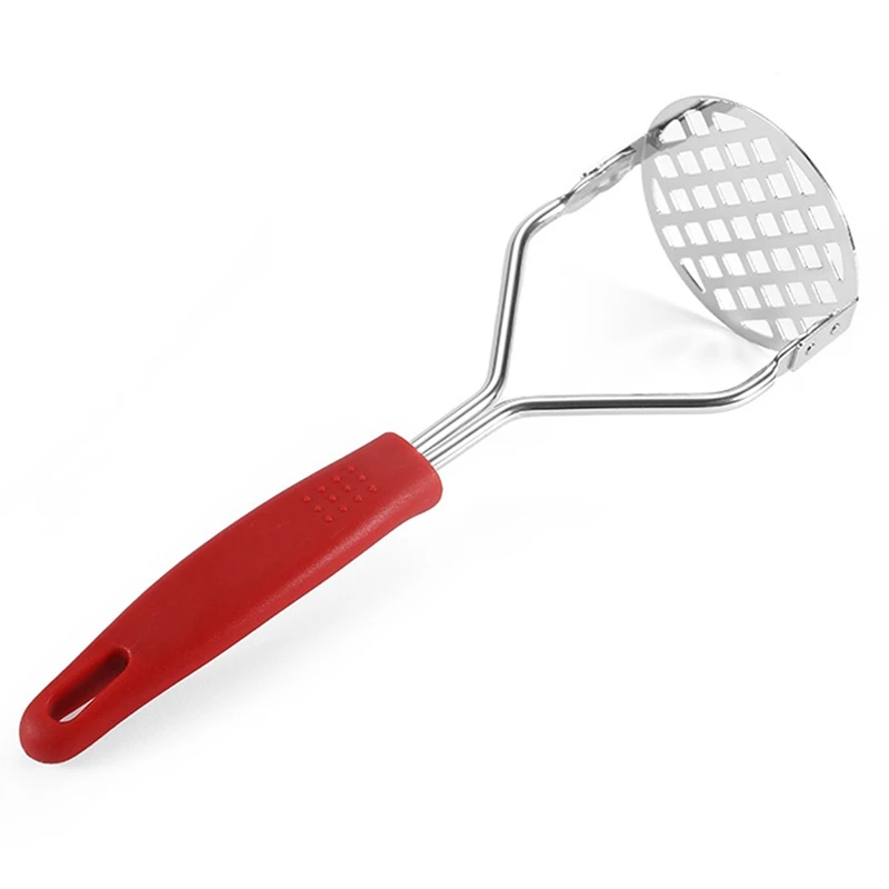 1pc Potato Masher Stainless Steel Cooked Food Smash Tool Fruit
