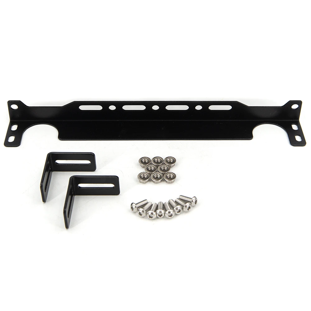 K staffa di montaggio radiatore olio motore universale nuovo tipo brannico 330mm alluminio spessore 2mm lungo
