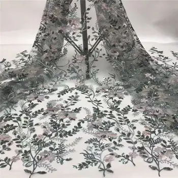 

Nigerian Tulle Lace Sequin Fabric High Quality African Sequin Lace Fabric New African Guipure Lace Fabric 2020