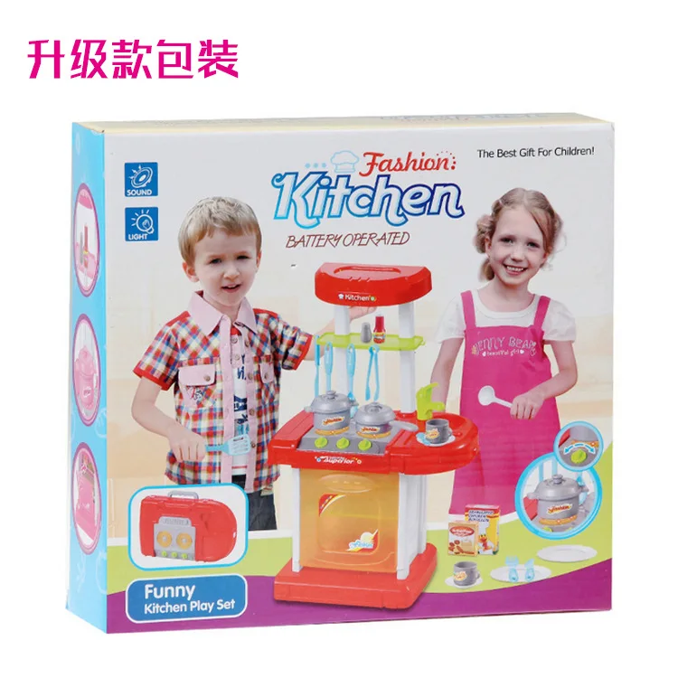 Кухня игрушка Для мужчин и Для женщин; детские игрушки для кукольного домика; Детские Пособия по кулинарии с голосом лампа для 2-летнего 3-летней на 5-летнюю девочку посуда