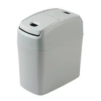 

Car Trash Can Garbage Trash Bin Automobile Container Storage Box 1 Pcs Black/Gray