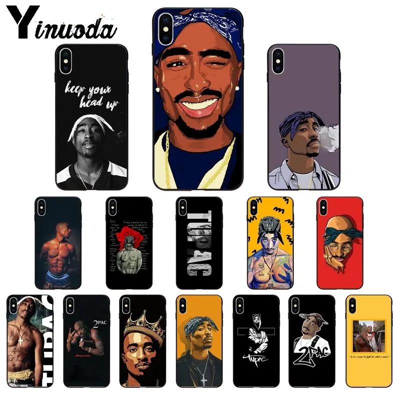 Yinuoda Рэппер 2pac Тупак ТПУ мягкий высококачественный чехол для телефона Apple iPhone 8 7 6