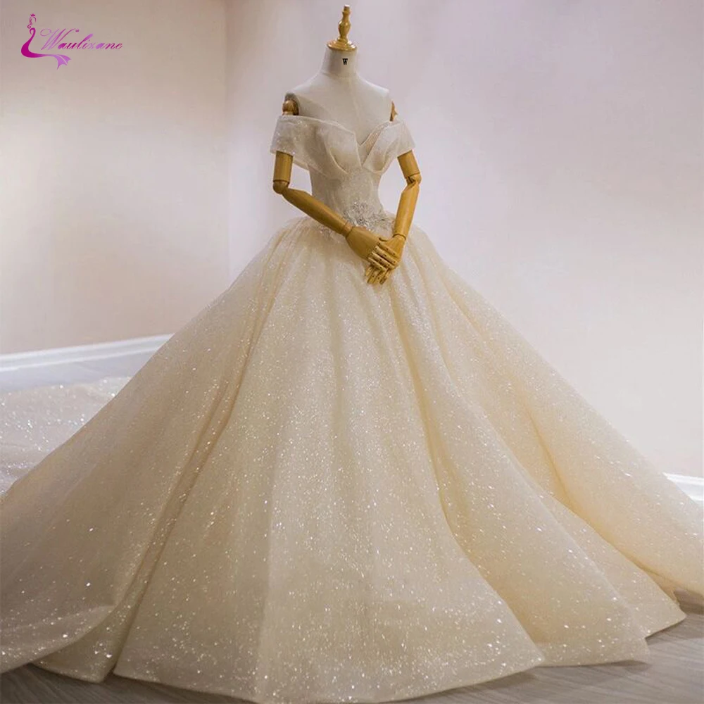 Waulizane, шикарное блестящее бальное платье, свадебное платье, блестящее платье принцессы, невесты