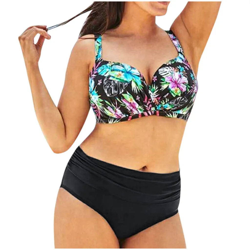 

2020 Women'S Summer Bikini Women'S Swimsuit Bikini Split High Waist Large Size Bikini Sling Back Breasted Beach Bikini Z1211