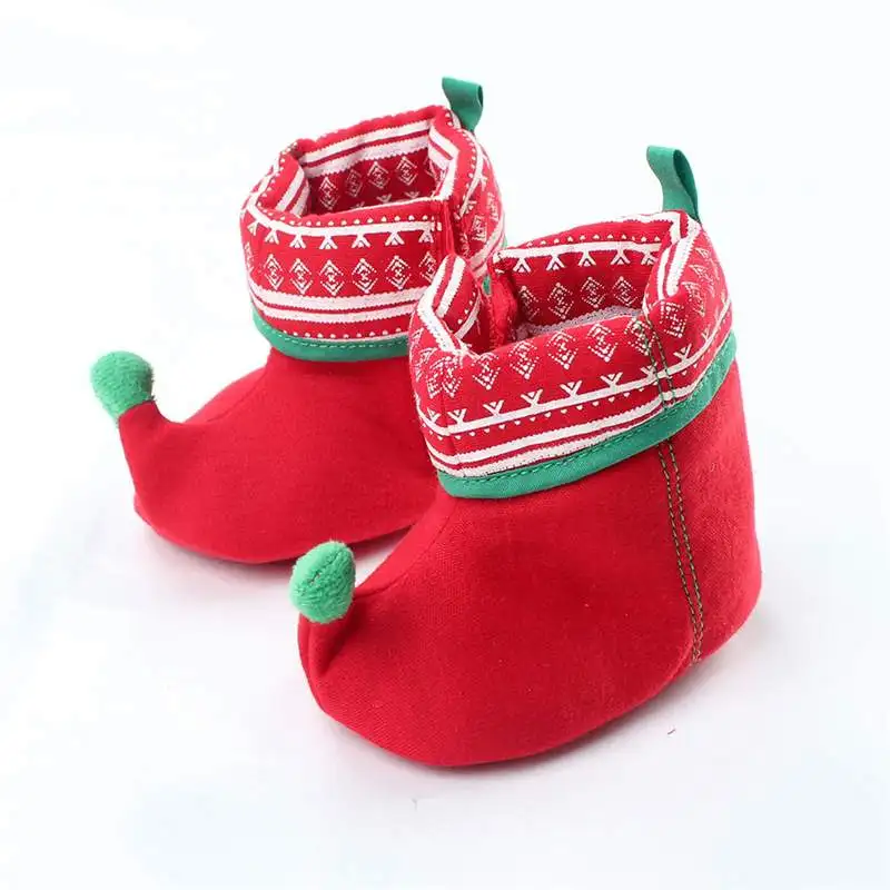 New Style Toddler Newborn Christmas Boots For Toddlers Kids Baby Girls Boys Flock Shoes Winter Warm Snow Boots Bootie Shoes
