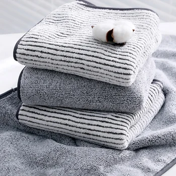 

1Pcs High Quality Microfiber Gray Towel Quick-drying Soft Bath Towel Multi Purpose Cloth Supplies Bathroom Accessories