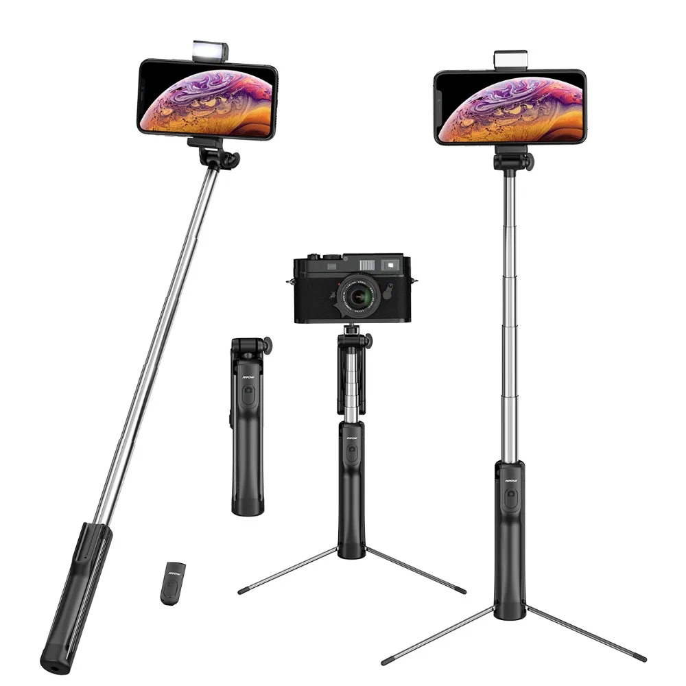 Mpow 3 in 1 Selfie Stick Tripod Universal Bluetooth Selfie Stick With Remote Control 3 Level Fill Light For iPhone 11 Huawei P30 (7)