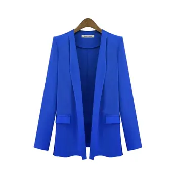 

2019 Autumn Women Blazer Bomber Jackets Slim Elegant Coats Clothes Office Lady Tops Blouser Loose Wrap Female Suit with Pocket