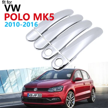 

Luxurious Chrome Door Handle Cover Trim Set for Volkswagen VW POLO 6R 6C MK5 2010~2016 Accessories Car Stickers 2013 2014 2015