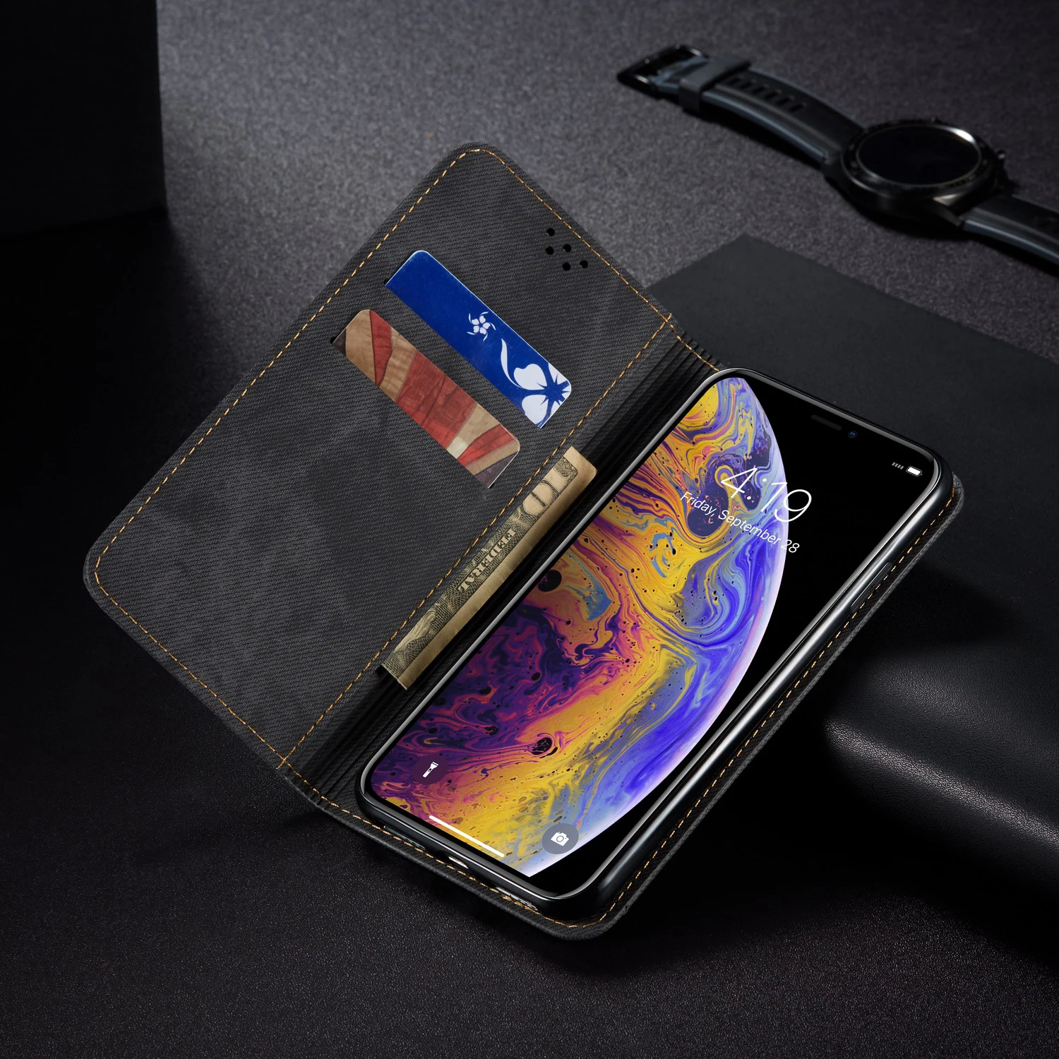 Для iPhone XS MAX 11 Pro 6s 8 Plus чехол винтажный ковбойский кожаный на подставке с застежкой кошелек чехол на магните для телефона