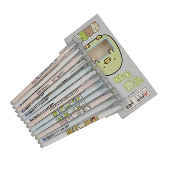 

3pcs/lot 0.5mm Blue Black Ink Gel Pen Erasable Refill Rod Cartoon Animals Erasable Pen Washable Handle School Writing Stationery